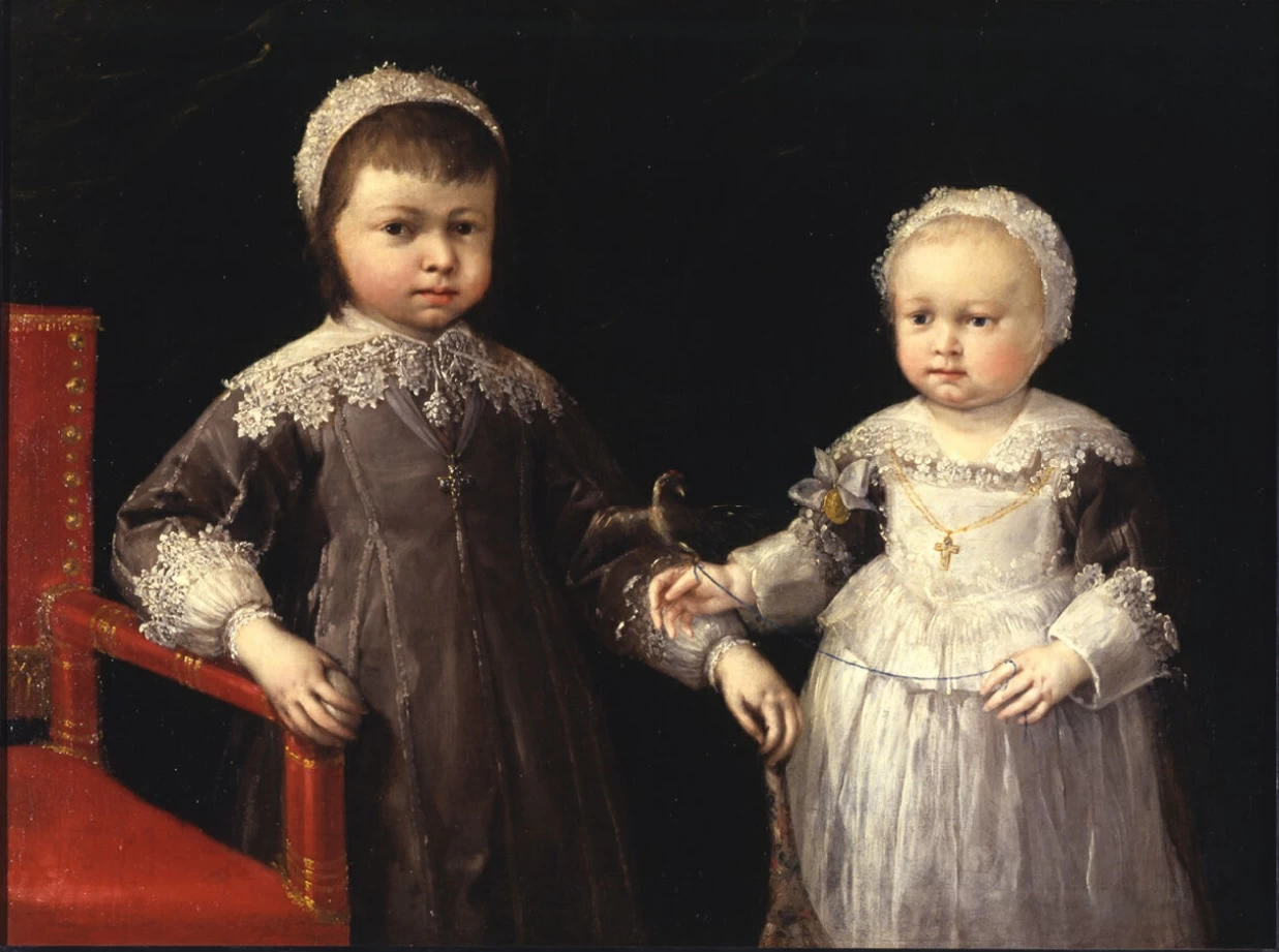 Il futuro Carlo Emanuele II con la sorella Margherita Iolanda di Savoia - Galleria Sabauda, Torino
